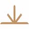 Ekena Millwork Saratoga Timber Gable Bracket, Western Red Cedar, 84"W x 56"H x 3 1/2"D x 5 1/2"F, 16/12 Pitch GBW084X56X0406SAR00SWR - alternate 1